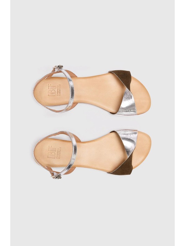 SANDALIA LONDON PLATA