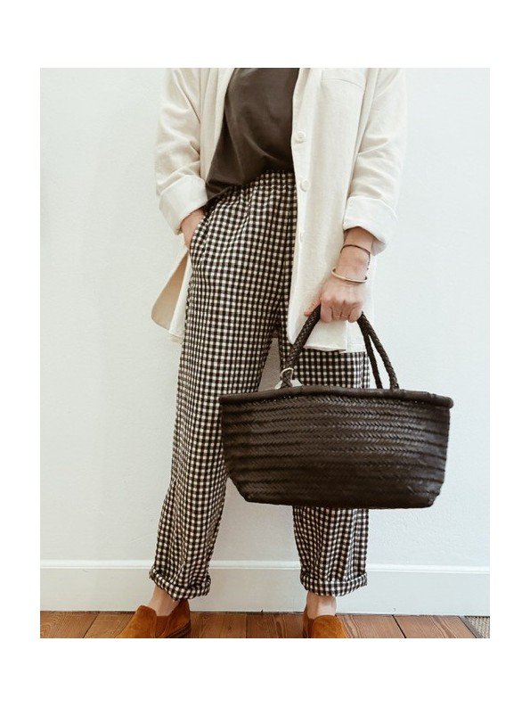 CAPAZO TRENZADO DE PIEL M