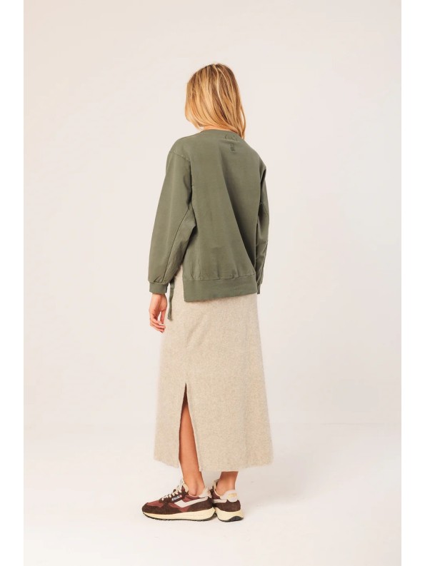 FALDA RECTA LARGA RIZO