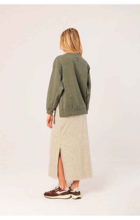 FALDA RECTA LARGA RIZO