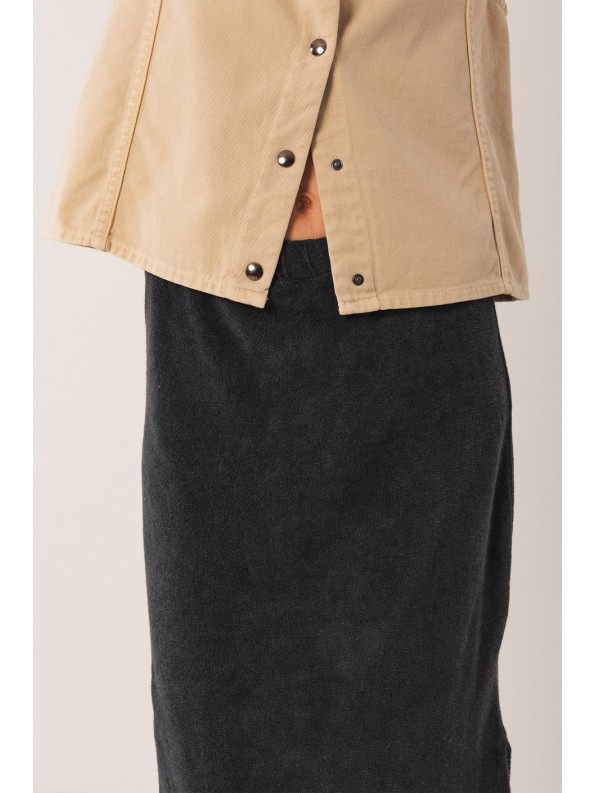 FALDA RECTA LARGA RIZO