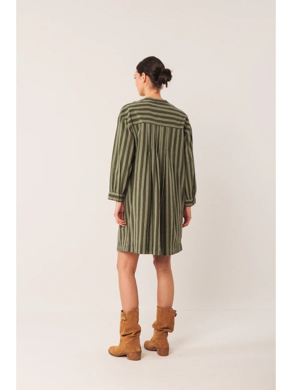 VESTIDO ALGODÓN PLIEGUES