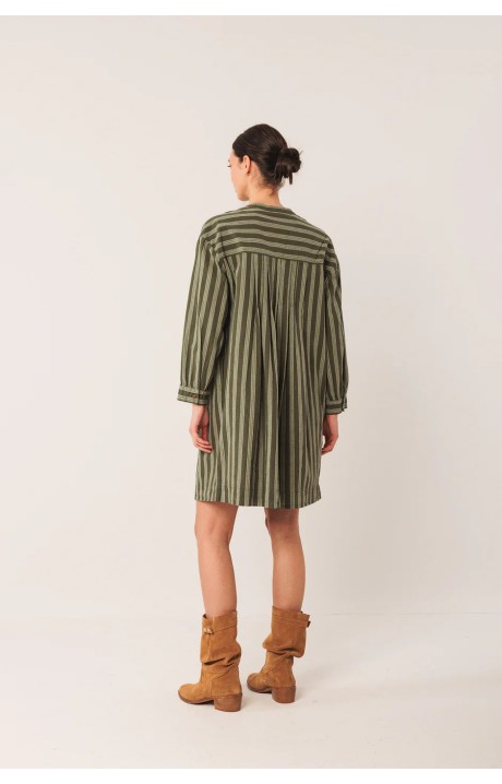 VESTIDO ALGODÓN PLIEGUES