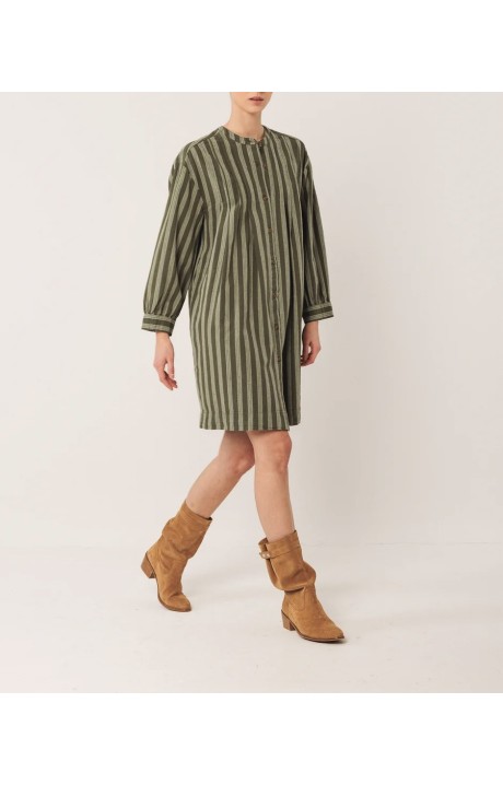 VESTIDO ALGODÓN PLIEGUES