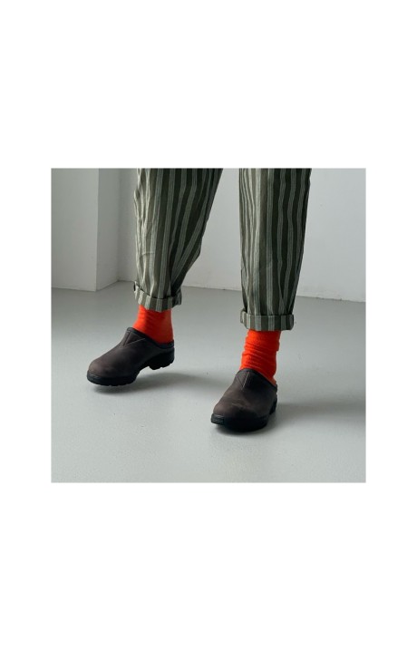 ZUECO DE PIEL COLG CLAY