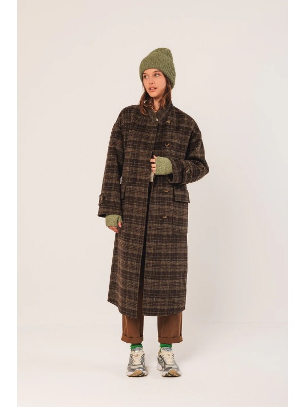 ABRIGO LARGO CUADROS