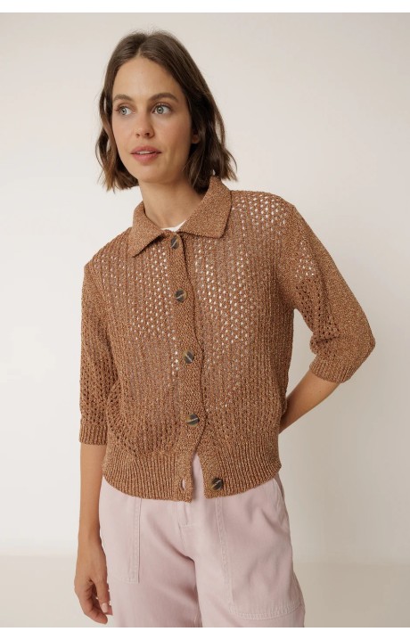 CHAQUETA PUNTO CALADO