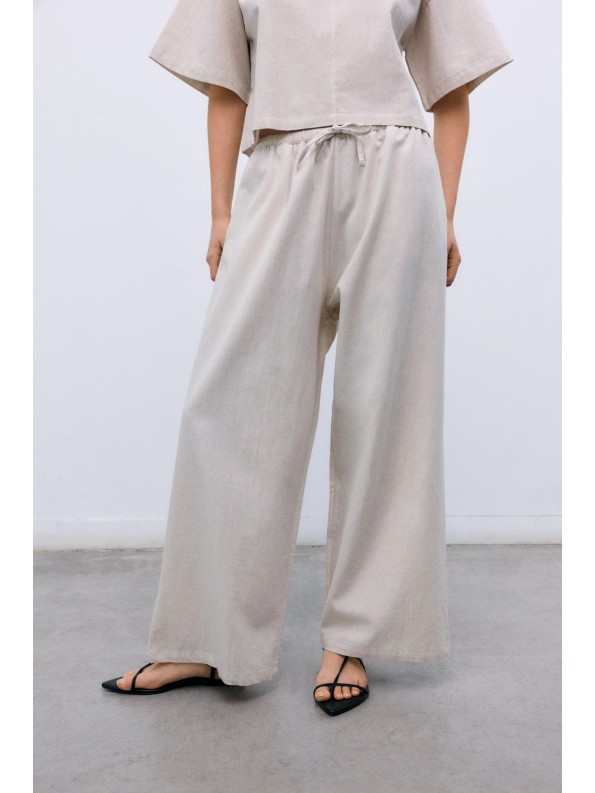 PANTALON PALAZZO MELISSA SAND