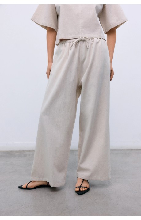 PANTALON PALAZZO MELISSA SAND