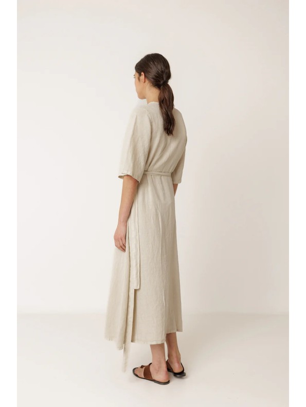 VESTIDO CRUZADO LINO