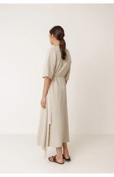 VESTIDO CRUZADO LINO