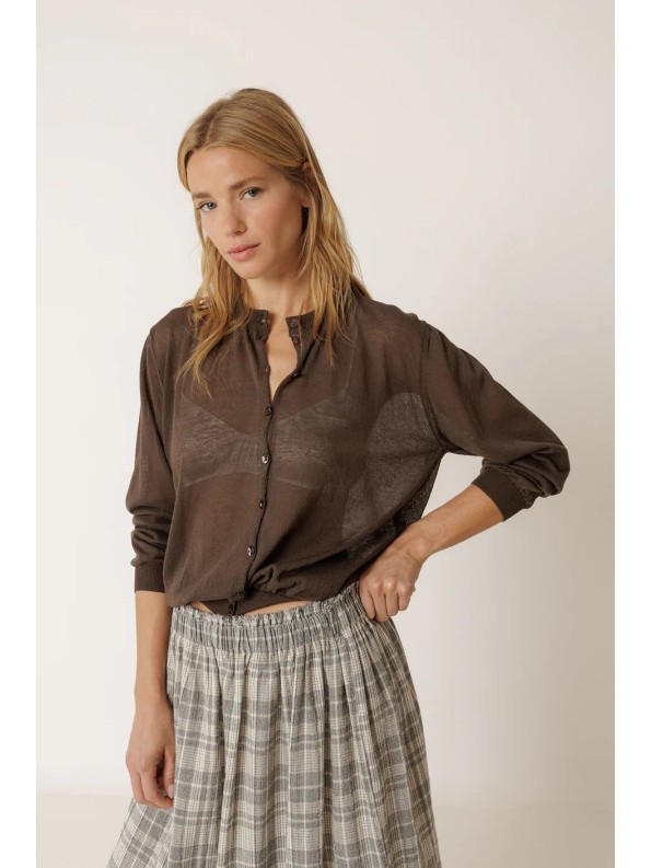 CHAQUETA PUNTO TRANSPARENTE