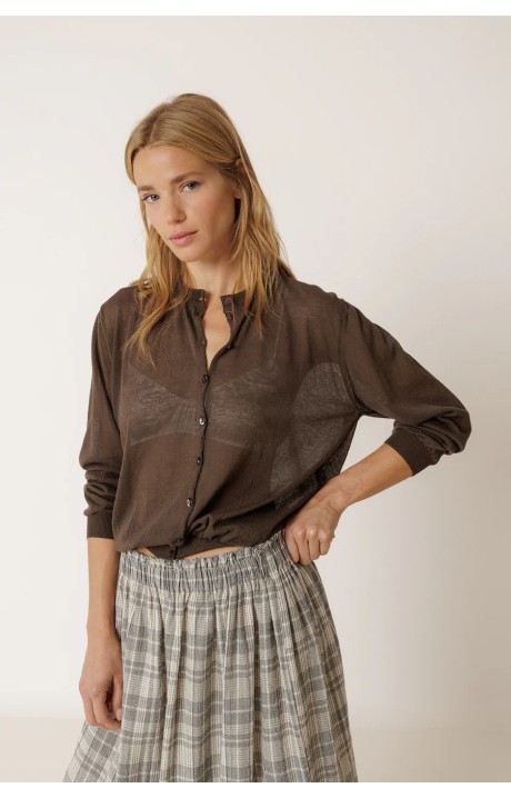 CHAQUETA PUNTO TRANSPARENTE